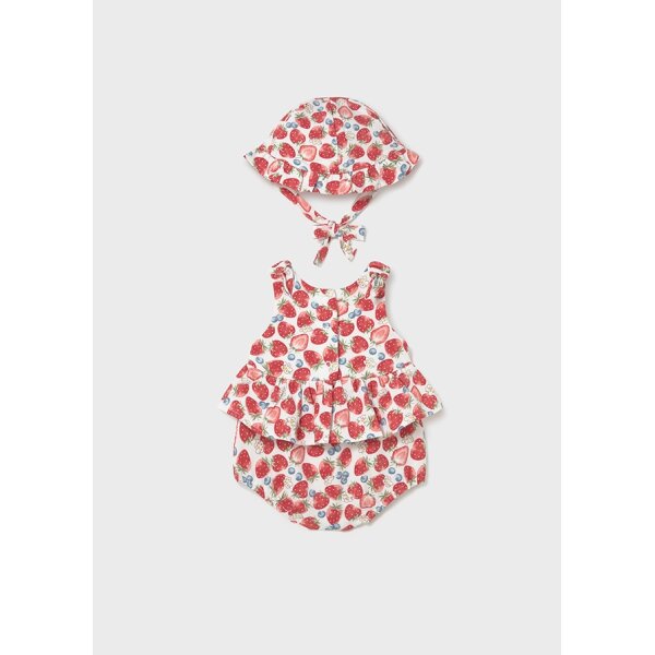 ΒΡΕΦΙΚΟ ΣΕΤ ΦΟΡΜΑΚΙ ΜΕ ΚΑΠΕΛΟ ΚΟΚΚΙΝΟ ΚΟΡΙΤΣΙ  MAYORAL 26-01632-025 - Image 2