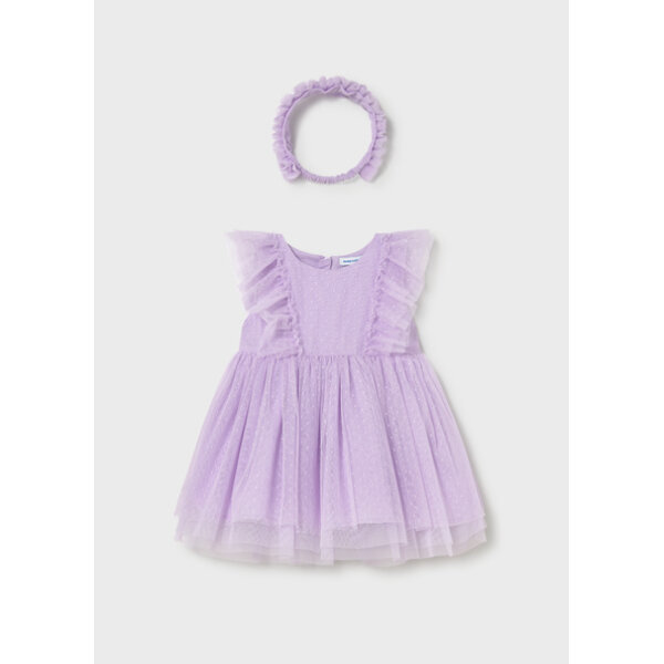 ΒΡΕΦΙΚΟ ΦΟΡΕΜΑ ΤΟΥΛΙ ΜΕ ΚΟΡΔΕΛΑ ΜΩΒ ΚΟΡΙΤΣΙ  MAYORAL 26-01905-047 - Image 1