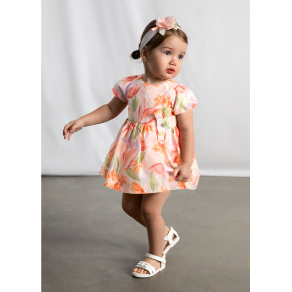 ΒΡΕΦΙΚΟ ΦΟΡΕΜΑ ΜΕ ΣΤΑΜΠΕΣ ΡΟΖ ΚΟΡΙΤΣΙ  MAYORAL 26-01909-077 - Image 2