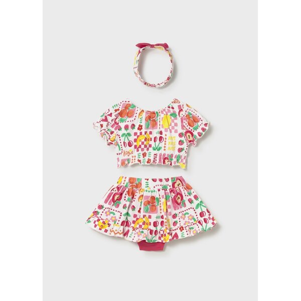 ΒΡΕΦΙΚΟ ΣΕΤ ΦΟΥΣΤΑ 3ΤΜΧ ΚΟΚΚΙΝΟ  ΚΟΡΙΤΣΙ  MAYORAL 26-01934-084 - Image 2