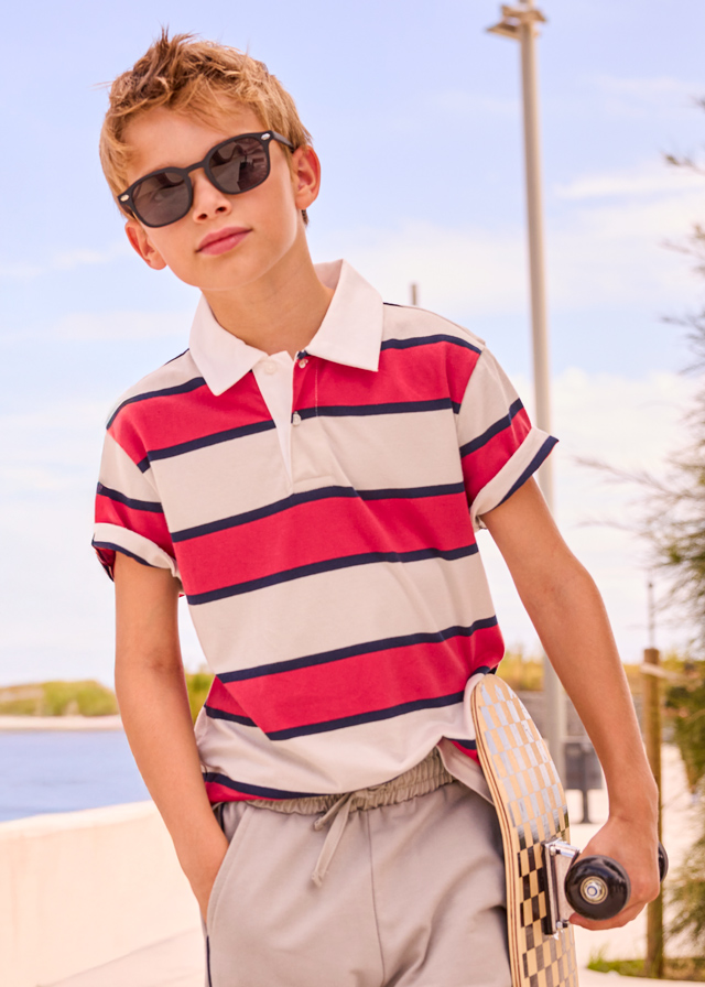 26-06167-091-L-1 ΠΑΙΔΙΚΗ ΜΠΛΟΥΖΑ ΠΟΛΟ ΚΟΚΚΙΝΟ ΑΓΟΡΙ MAYORAL 26-06167-091 - Image 1