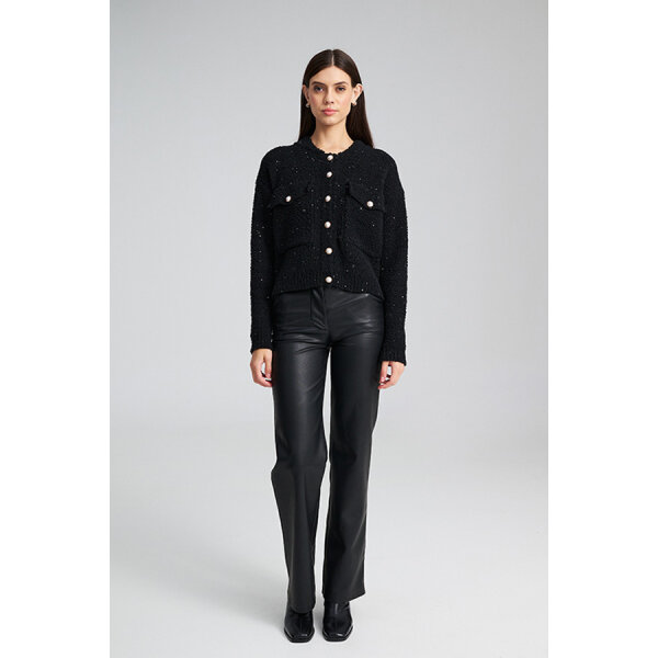 Γυναικείο Κομψή Ζακέτα με Πέρλες MOLLY CARDIGAN MIND MATTER MML25-02-09-031_BLACK - Image 3