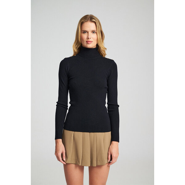 4-26 Γυναικείο Πλεκτό GINI Sweater Victoria Sweater MML25-02-09-016_BLACK - Image 1