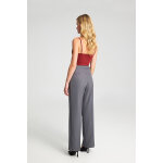 Γυναικείο Παντελόνι Wide Leg με Ζώνη KENDRA Trousers MIND MATTER MML25-02-03-004_GREY - Image 5