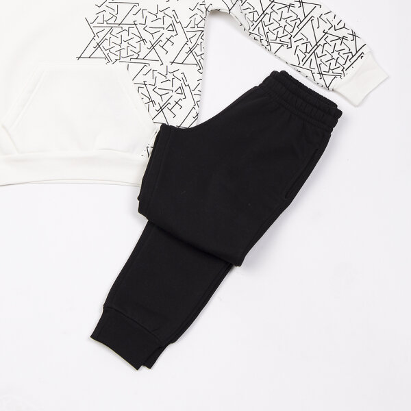 Παιδικό Σετ φόρμας μαύρο παντελόνι/εκρού μπλούζα 48938 - Image 4