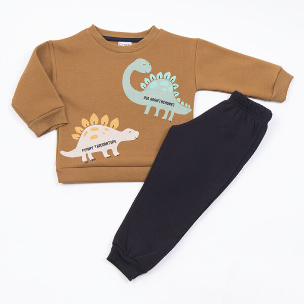 48962.27.1-800x800 Παιδικό Σετ φόρμας μαύρο παντελόνι/μουσταρδί μπλούζα 48962 - Image 1