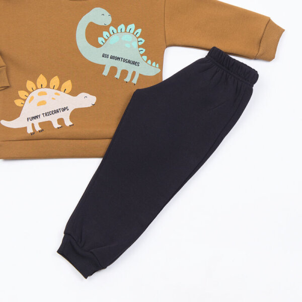 Παιδικό Σετ φόρμας μαύρο παντελόνι/μουσταρδί μπλούζα 48962 - Image 3