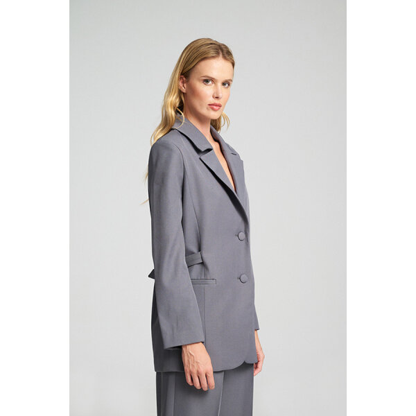 Γυναικείο Κλασικό Σακάκι Blazer Ariela MIND MATTER MML25-02-05-005_GREY - Image 6