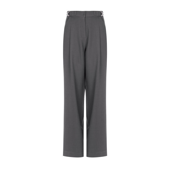 Γυναικείο Παντελόνι Wide Leg με Ζώνη KENDRA Trousers MIND MATTER MML25-02-03-004_GREY - Image 6