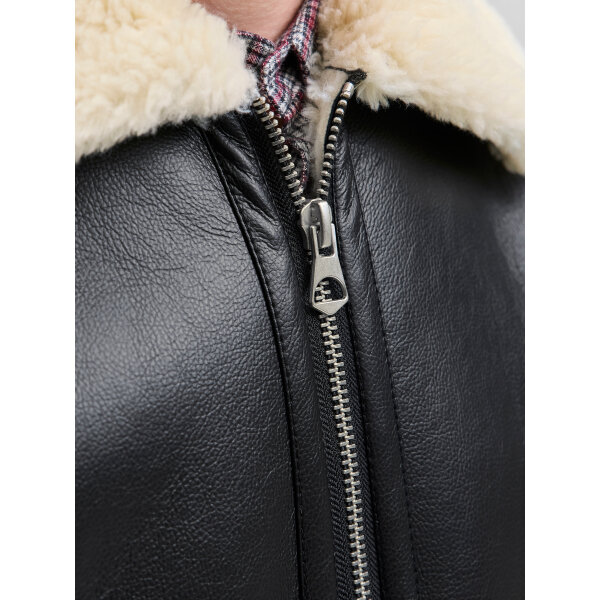 Ανδρικό Μπούφαν JORLIVERPOOL AVIATOR JACKET SN JACK&JONES 12282948 Μαύρο - Image 4