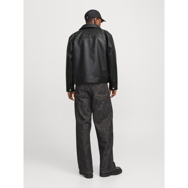 Ανδρικό Μπούφαν JORAUSTIN PU JACKET STYD AW24 JACK&JONES 12284364 Μαύρο - Image 2