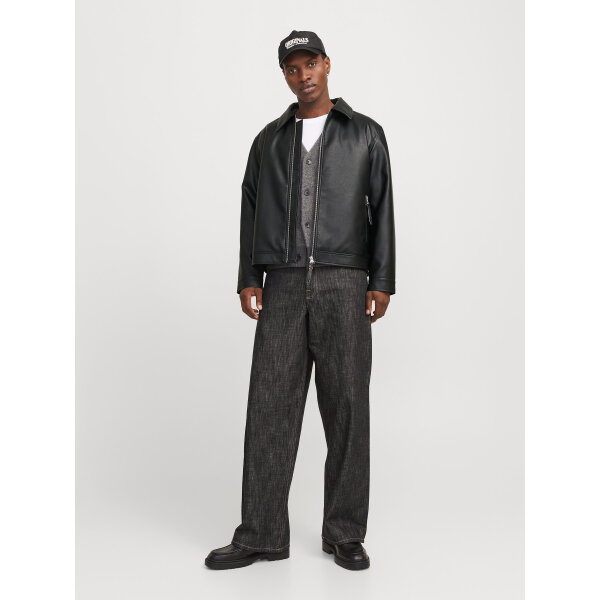 Ανδρικό Μπούφαν JORAUSTIN PU JACKET STYD AW24 JACK&JONES 12284364 Μαύρο - Image 6