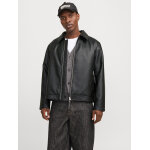Ανδρικό Μπούφαν JORAUSTIN PU JACKET STYD AW24 JACK&JONES 12284364 Μαύρο
