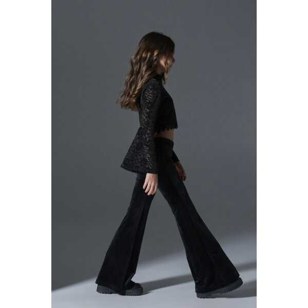 Παιδικό Σετ μπλούζα δαντελά με κολάν καμπάνα βελούδο Μαύρο 4-16 ΕΤΩΝ Melin Rose MRW25/26-6203 - Image 2
