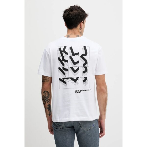 Ανδρική μπλούζα κοντό μανίκι Karl Lagerfeld Jeans B1M17067 λεύκο - Image 2