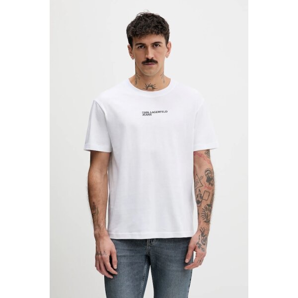 Ανδρική μπλούζα κοντό μανίκι Karl Lagerfeld Jeans B1M17067 λεύκο - Image 1