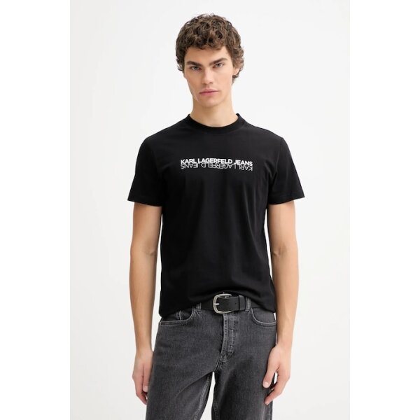 SS26-TSM0BO-99X_F1 Ανδρική μπλούζα κοντό μανίκι Karl Lagerfeld Jeans B1M17063 μαύρο - Image 1