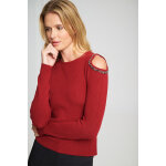 Γυναικείο Πλεκτό με Λαμπερές Λεπτομέρειες Victoria Sweater MML25-02-09-009_CHERRY - Image 3