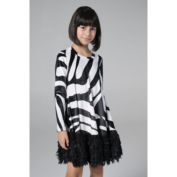 Παιδικό Φόρεμα βελούδο Zebra 4-16 ΕΤΩΝ Melin Rose MRW25/26-1218-Zebra - Image 3