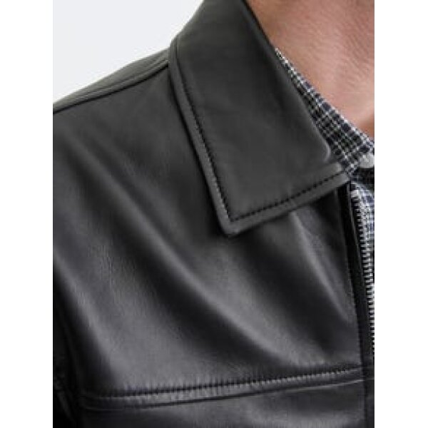 Ανδρικό μπούφαν δερματίνο JACK&JONES 12297660 μαύρο - Image 3