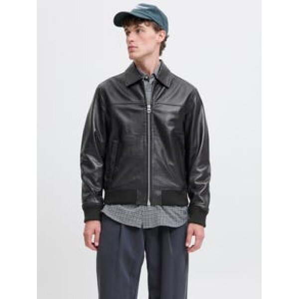 Ανδρικό μπούφαν δερματίνο JACK&JONES 12297660 μαύρο - Image 1