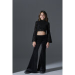 Παιδικό Σετ μπλούζα δαντελά με κολάν καμπάνα βελούδο Μαύρο 4-16 ΕΤΩΝ Melin Rose MRW25/26-6203