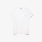 Ανδρική Μπλούζα Pima Cotton Jersey με Λαιμόκοψη Lacoste  TH6709-001 - Image 3
