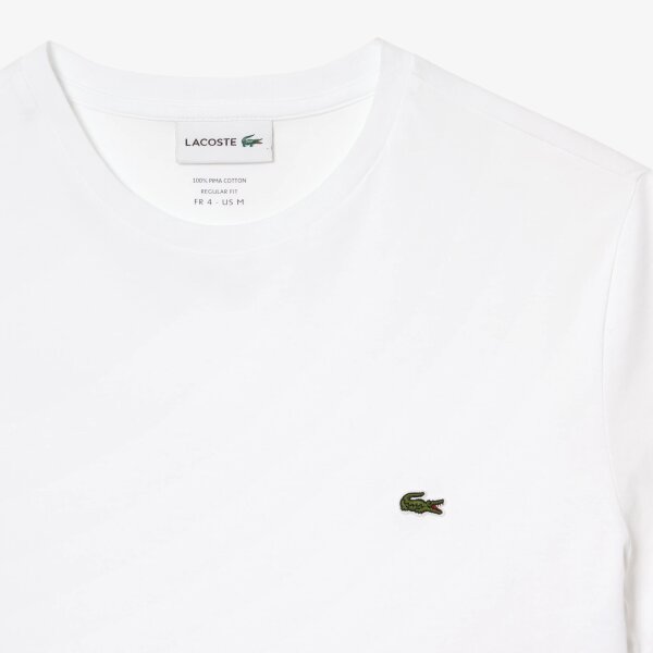 Ανδρική Μπλούζα Pima Cotton Jersey με Λαιμόκοψη Lacoste  TH6709-001 - Image 4