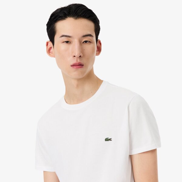 Ανδρική Μπλούζα Pima Cotton Jersey με Λαιμόκοψη Lacoste  TH6709-001 - Image 5
