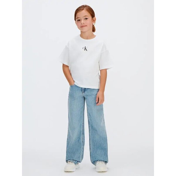 ΠΑΙΔΙΚΗ ΜΠΛΟΥΖΑ CK LOGO BOXY  ΚΟΡΙΤΣΙ ΛΕΥΚΟ  CALVIN KLEIN LVCKSJA16G-YAF - Image 3
