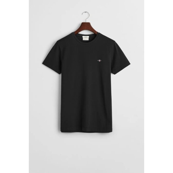 ΑΝΔΡΙΚΗ ΜΠΛΟΥΖΑ ΜΑΥΡΗ PIQUE SLIM GANT 2013033-005S/S26 - Image 5