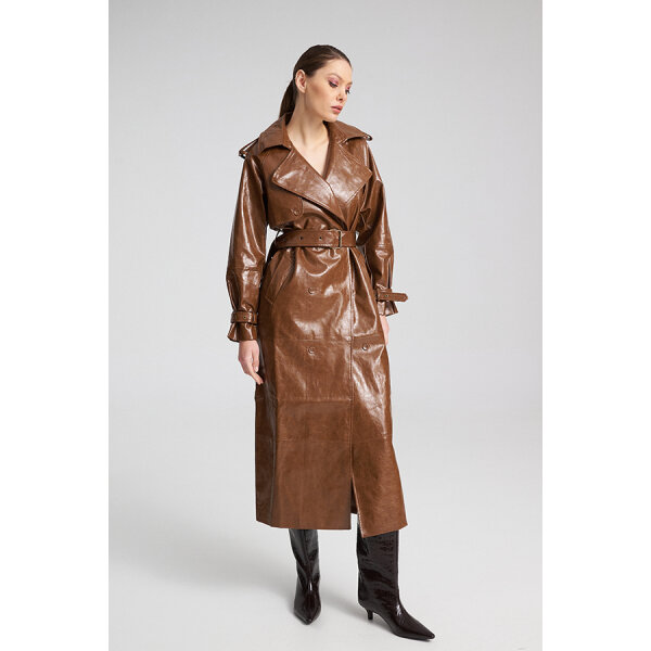 Γυναικείο Παλτό από δερματίνη LINKIE TRENCH COAT MIND MATTER MML25-02-06-013_CAMEL - Image 1