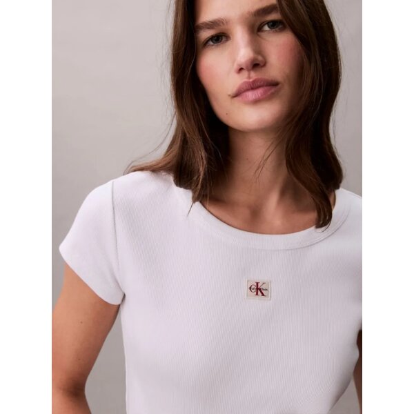 ΓΥΝΑΙΚΕΙΑ ΜΠΛΟΥΖΑ A- WOVEN LABEL 2X2 RIB BABY TE CALVIN KLEIN LV047C200G-YAA - Image 2