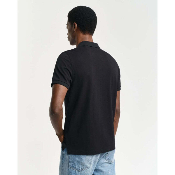 ΑΝΔΡΙΚΗ ΜΠΛΟΥΖΑ ΜΑΥΡΗ REG SHIELD SS PIQUE POLO GANT 2210-005S/S26 - Image 2