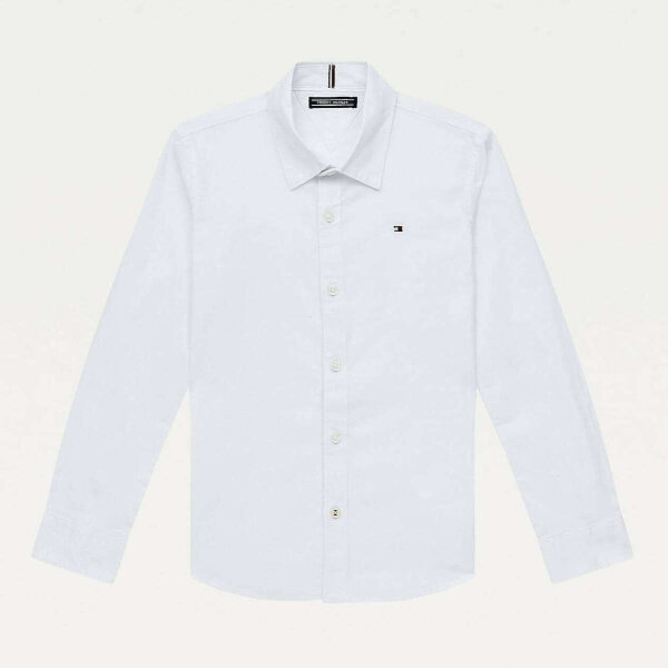 ΠΑΙΔΙΚΟ ΠΟΥΚΑΜΙΣΟ ΛΕΥΚΟ ΑΓΟΡΙ SOLID STRETCH POPLIN  TOMMY JEANS KB0KB06965-YBR - Image 5