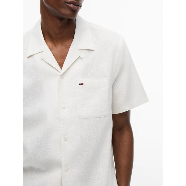 ΑΝΔΡΙΚΟ ΠΟΥΚΑΜΙΣΟ TJM REG LINEN BLEND CAMP SS EX TOMMY JEANS DM0DM23058-YBL - Image 3