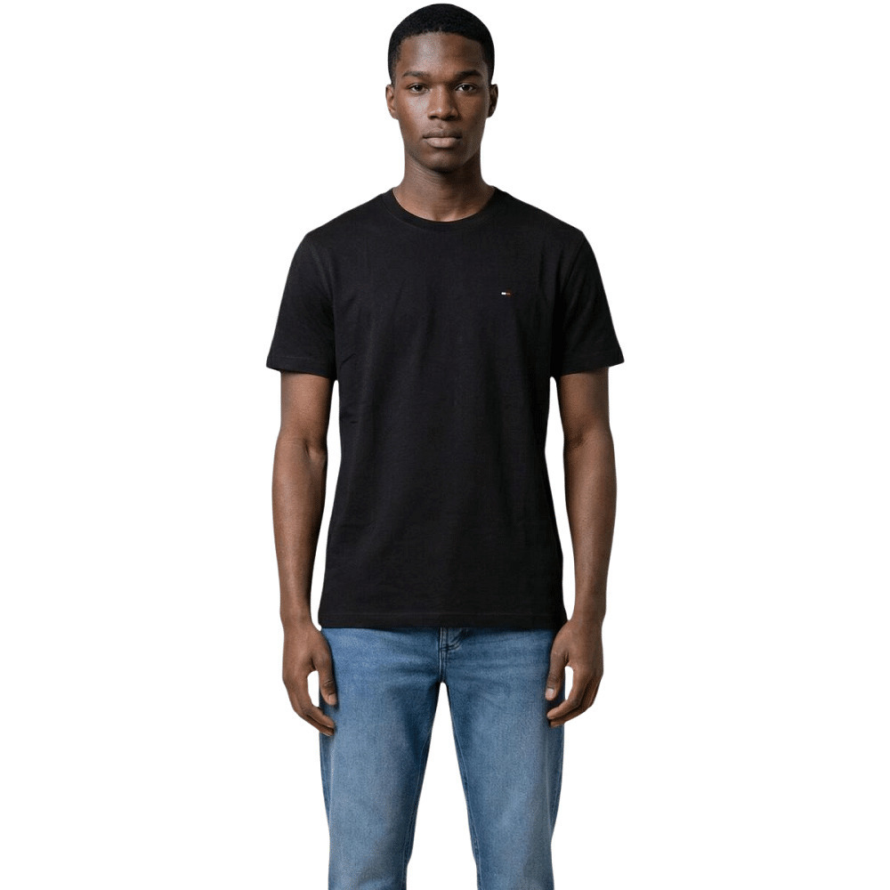 20260216124036_tommy_hilfiger_t_shirt_mayro_dm0dm22504_bds ΑΝΔΡΙΚΗ ΜΠΛΟΥΖΑ TJM REG SFLAG SS TEE EXT TOMMY JEANS DM0DM22504-BDS - Image 1