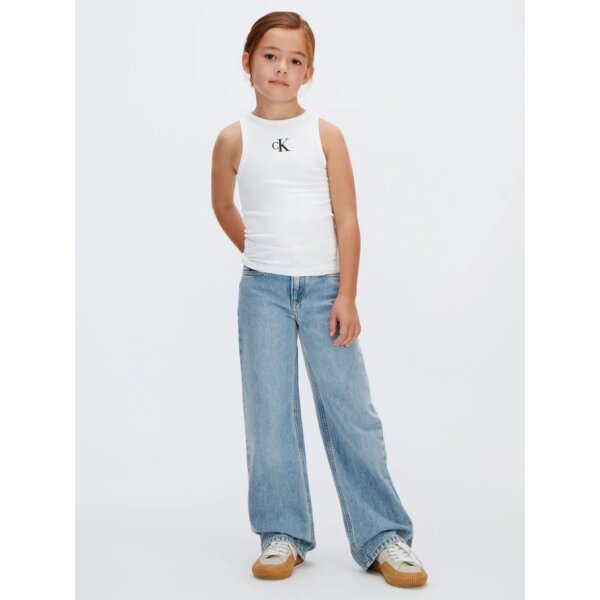 ΠΑΙΔΙΚΗ ΜΠΛΟΥΖΑ CK LOGO TANK TOP ΚΟΡΙΤΣΙ  ΛΕΥΚΟ CALVIN KLEIN LVCKSJB10G-YAF - Image 3