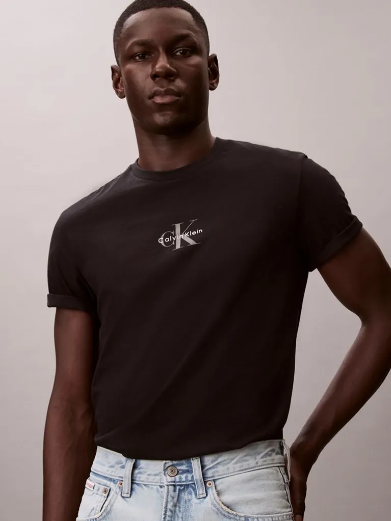 4 ΑΝΔΡΙΚΗ ΜΠΛΟΥΖΑ SS 30S MICRO MONOLOGO GRAPHIC CALVIN KLEIN LV04RB866G-UB1 - Image 1