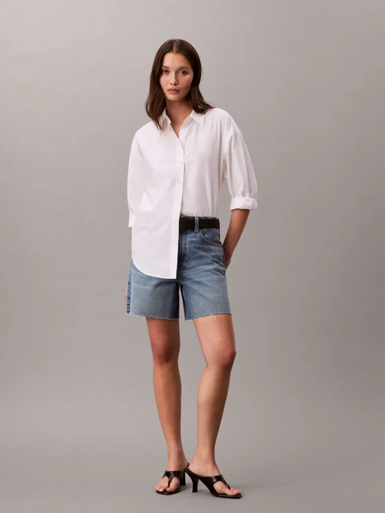 4 (3) ΓΥΝΑΙΚΕΙΟ 90S 6 IN SHORT BLUE MONACO CALVIN KLEIN LV047F774G-XHJ - Image 1