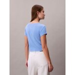 ΓΥΝΑΙΚΕΙΑ ΜΠΛΟΥΖΑ  A- WOVEN LABEL 2X2 RIB BABY TE ΜΠΛΕ CALVIN KLEIN LV047C200G-C32 - Image 5