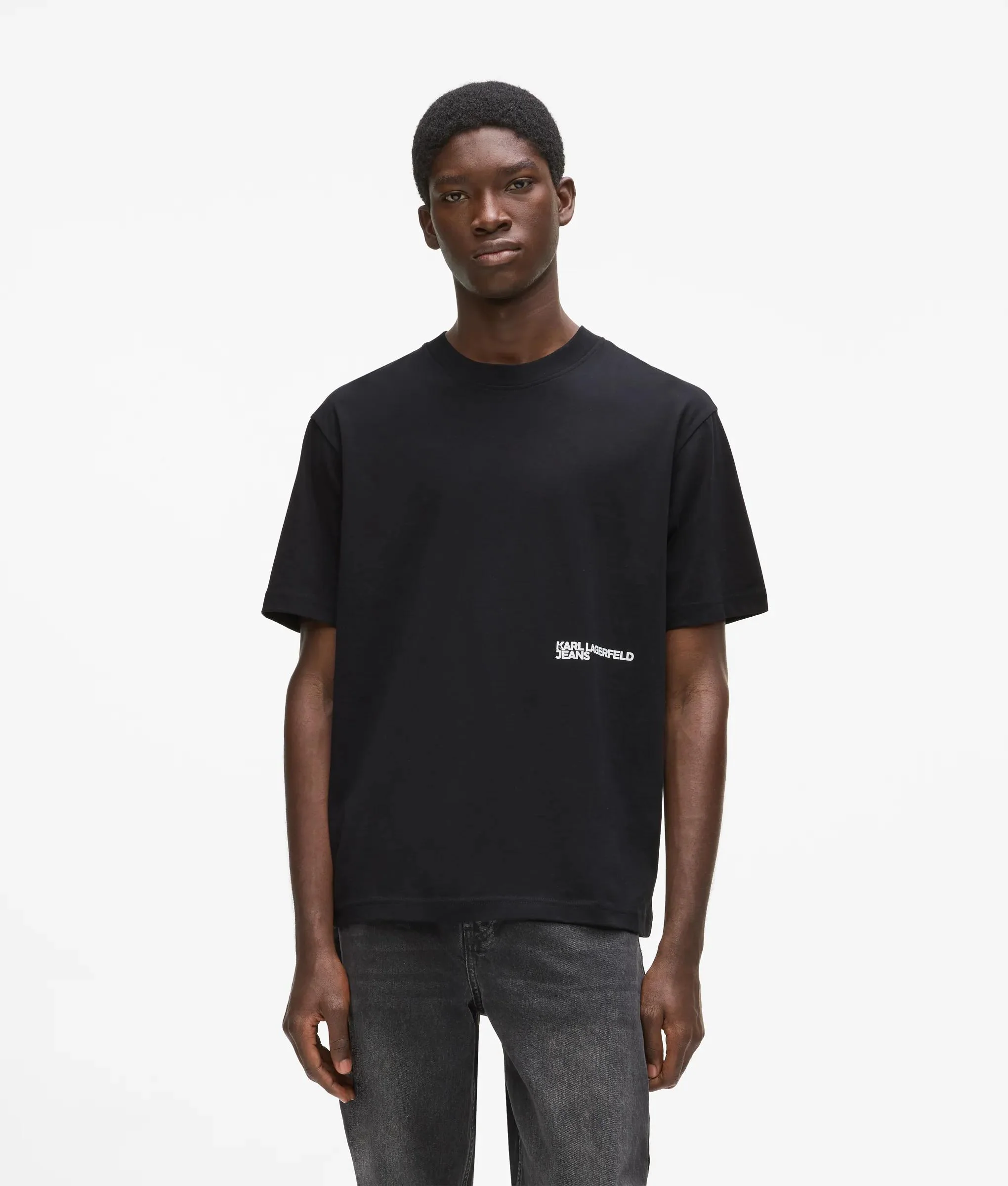 B2M17063999_1 ΑΝΔΡΙΚΗ ΜΠΛΟΥΖΑ KARL LAGERFELD JEANS B2M17063-999 ΜΑΥΡΟ - Image 1