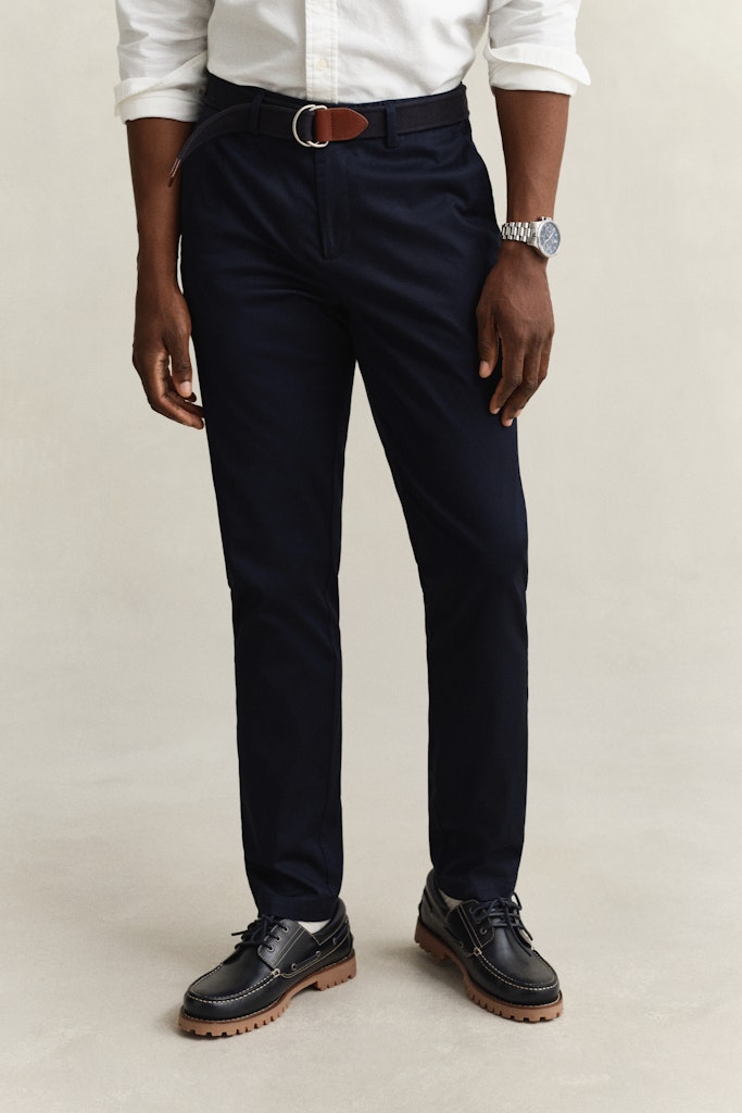 GANT_SS26_433_1501020-433 Ανδρικό Παντελόνι Μπλέ Slim Chinos GANT 1501020-433 - Image 1