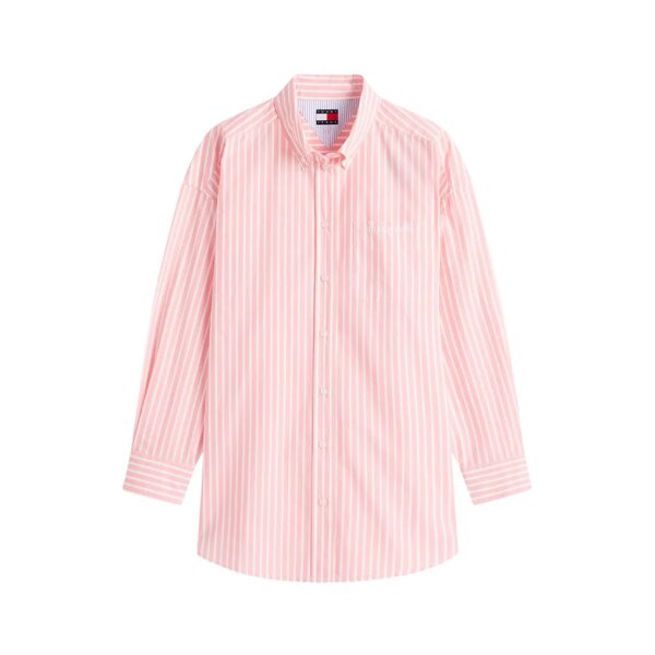 ΓΥΝΑΙΚΕΙΟ ΠΟΥΚΑΜΙΣΟ ΡΙΓΕ ΡΟΖ TOMMY JEANS DW0DW22218-0D2 - Image 2