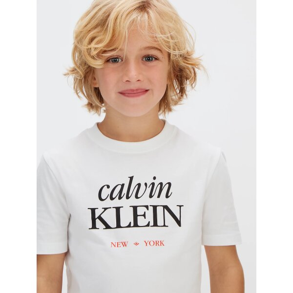 ΠΑΙΔΙΚΗ ΜΠΛΟΥΖΑ LOGO SS  ΑΓΟΡΙ ΛΕΥΚΟ CALVIN KLEIN LVCKSJA07B-YAF - Image 4