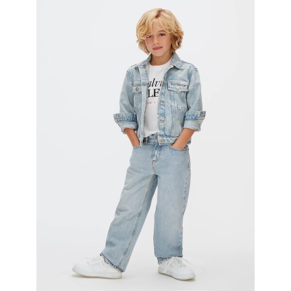 ΠΑΙΔΙΚΗ ΜΠΛΟΥΖΑ LOGO SS  ΑΓΟΡΙ ΛΕΥΚΟ CALVIN KLEIN LVCKSJA07B-YAF - Image 5