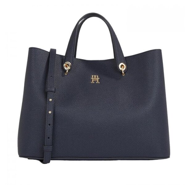 U6E70177BLA ΓΥΝΑΙΚΕΙΑ ΤΣΑΝΤΑ TH EMBLEM SATCHEL TOMMY JEANS AW0AW15177-DW6 - Image 1