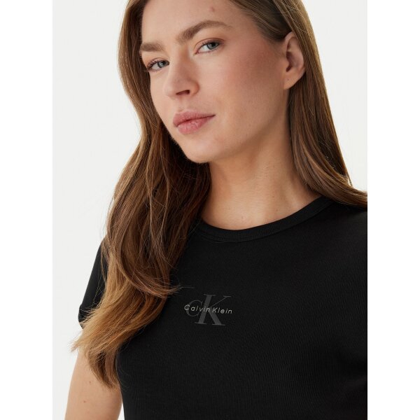 ΓΥΝΑΙΚΕΙΟ ΦΟΡΕΜΑ  SS MONOLOGO BABY RIB ΜΑΥΡΟ  CALVIN KLEIN LV047F241G-UB1 - Image 4