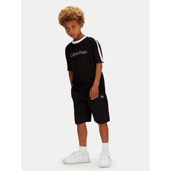 ΠΑΙΔΙΚΗ ΜΠΛΟΥΖΑ  TAPING SS ΑΓΟΡΙ ΜΑΥΡΟ  CALVIN KLEIN LVCKSJA01B-BEH - Image 2