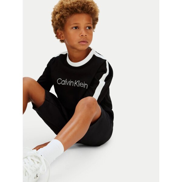 ΠΑΙΔΙΚΗ ΜΠΛΟΥΖΑ  TAPING SS ΑΓΟΡΙ ΜΑΥΡΟ  CALVIN KLEIN LVCKSJA01B-BEH - Image 4